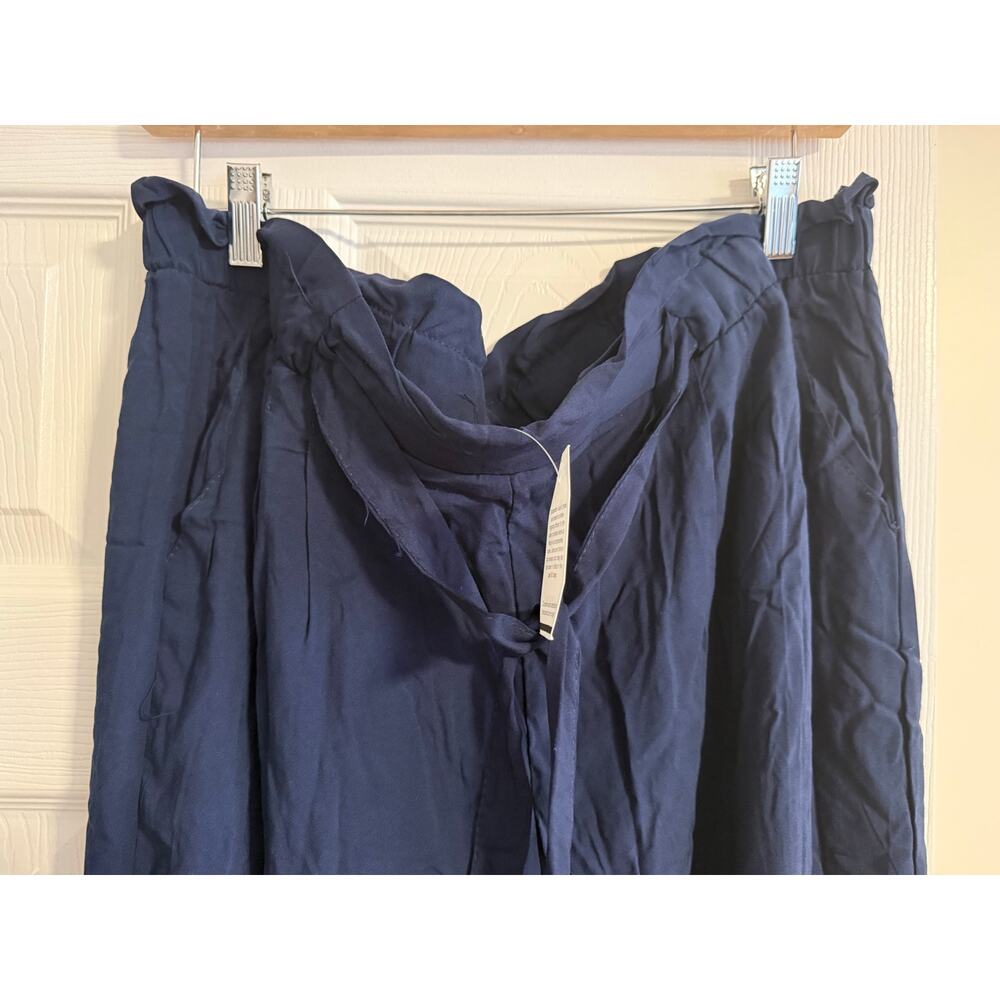 Blue drawstring paperbag pants size 2X - NWT! - Picture 2 of 5